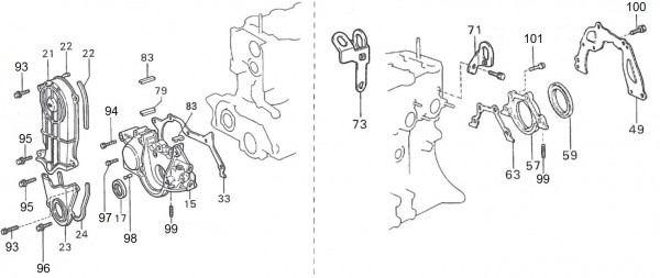 Motor Abdeckung - Porter Porter 1000ccm 4T LC 1992-1998 ZAPS85