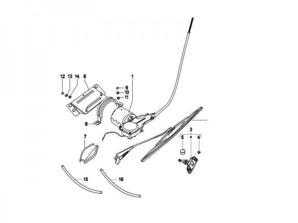 Elektrische Anlage Scheibenwischer - MP 601 Classic 422ccm 4T LC 2013- MC349B0D2
