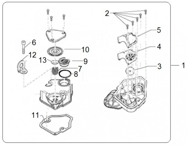 Motor Zylinderkopfabdeckungen - Classic 400 422ccm 4T 2V AC 2016- MBX000T58RC001005