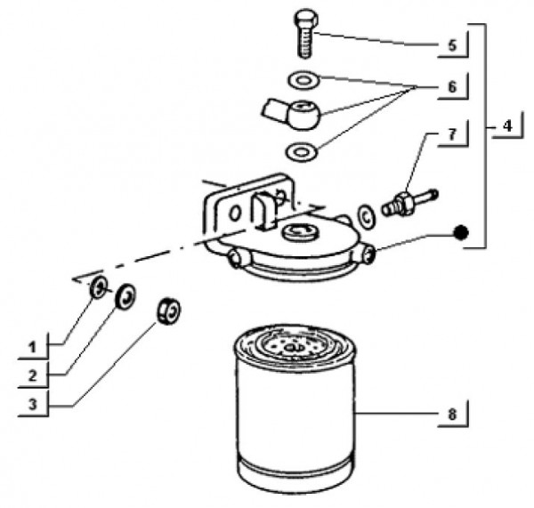 Motor Ölfilter - Ape TM 703 Diesel mit Lenker 422ccm 4T AC 2000-2004 ZAPT10000
