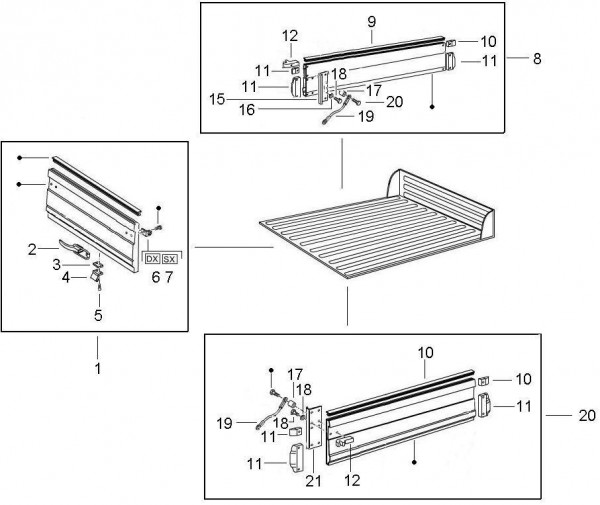 Fahrgestell Ladefläche Top - Ape Mix 50ccm 2T AC 2009- ZAPC80000