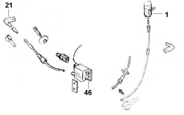 Motor Zündung - Vespa Car 125ccm 2T AC 1970- MPF1T