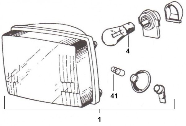 Elektrische Anlage Scheinwerfer - Ape TM 220ccm 2T AC 1982-1983 ATM1T