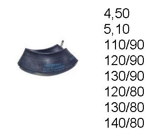 Heidenau Schlauch 17 Zoll, mit Ventil 34 G, 4,50,5,10,110/90,120/90,130/90
