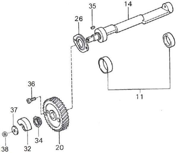 Motor Kipphebelachse - Porter Porter 1000ccm 4T LC 1992-1998 ZAPS85