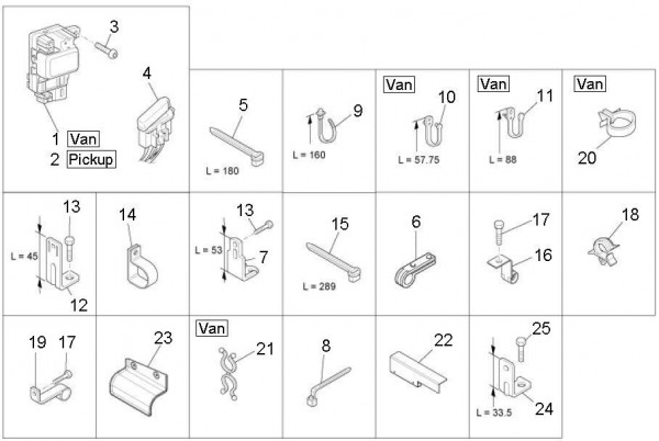 Elektrische Anlage Bauteile elektrische Anlage - Porter D120 Diesel 1300ccm 4T LC 2011- ZAPS90TK