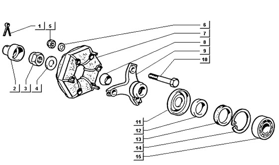 Radaufhängung Hardyscheibe - Ape TM 422ccm 4T AC 1997-2004 ZAPT1000000001001