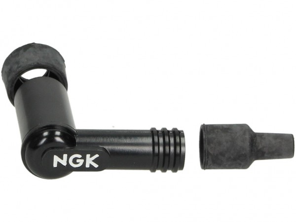 NGK Zündkerzenstecker, LB10E, schwarz, 90° Winkel, für Anschlussmutter