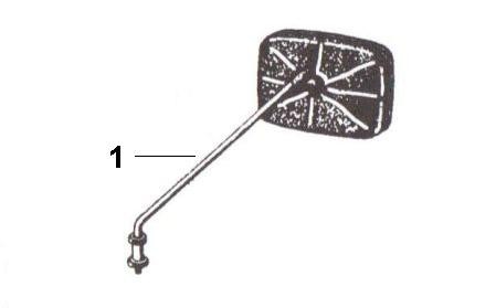 Fahrgestell Spiegel - Ape Car 422ccm 4T AC 1986- AFD1T