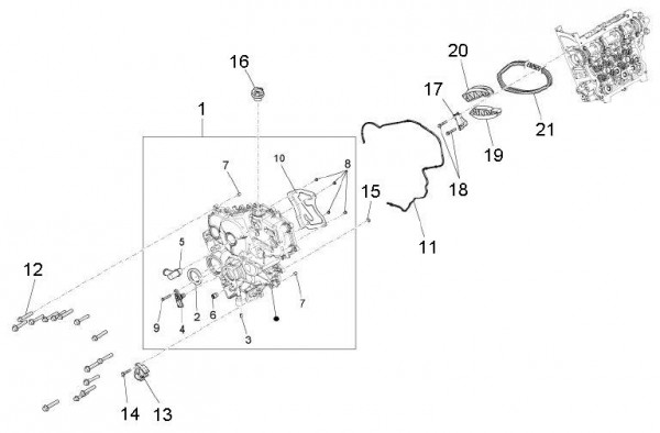 Motor Ventilsteuerung - Porter D120 Diesel 1300ccm 4T LC 2011- ZAPS90VK