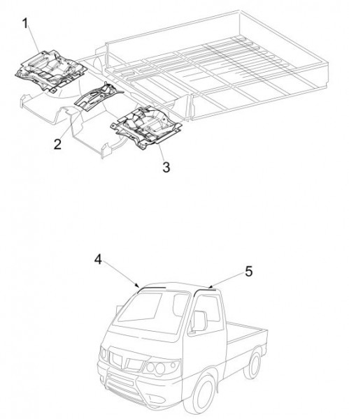 Fahrgestell Zierleisten - Porter Maxxi Multitech 1300ccm 4T LC 2016-