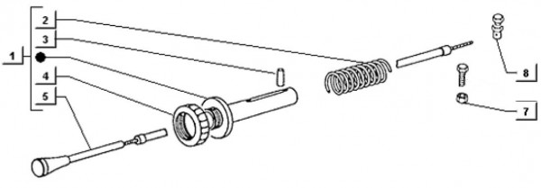 Bowdenzüge Kaltstartzug - Ape TM 703 Diesel mit Lenkrad 422ccm 4T AC 1997-2004 ATD1T