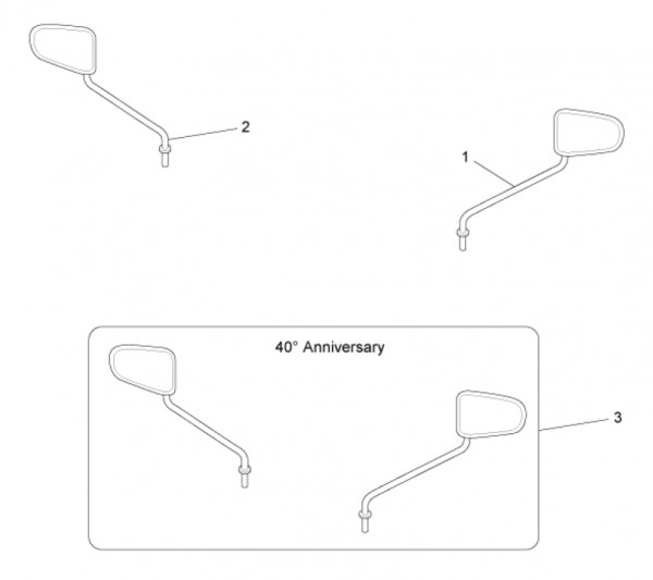 Lenker Rückspiegel - Ape Mix 50ccm 2T AC 2018- ZAPC80000