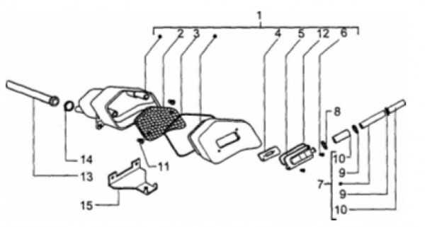 Motor Sekundärluftsystem - Ape TM 703 mit Lenkrad 220ccm 2T AC 1997-1999 ZAPT10000