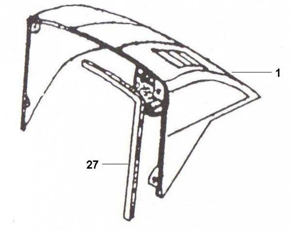 Fahrgestell Kotflügel - Ape TM 50ccm 2T AC 1985- TL4T