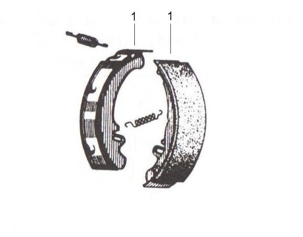Radaufhängung Bremsbacken vorn - Vespa Commercial 125ccm 2T AC 1965-1967 AE1T