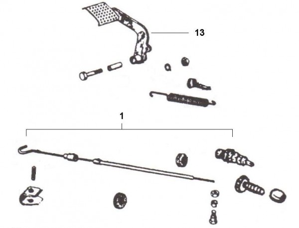 Bowdenzüge Kupplungszug - Ape Car 422ccm 4T AC 1986- AFD1T
