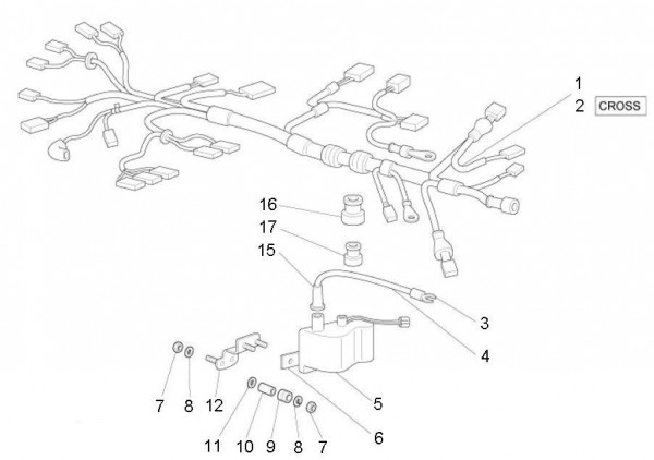 Elektrische Anlage Kabelbaum - Ape Mix 50ccm 2T AC 2013- ZAPC80000