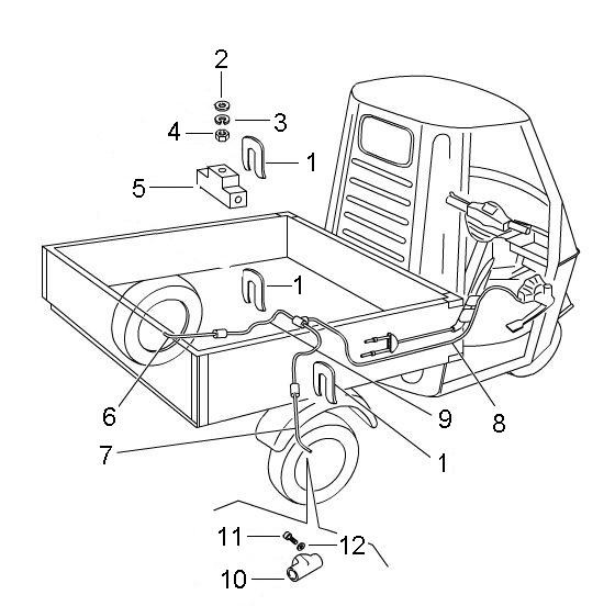 Bowdenzüge Bremsanlage - Ape Mix 50ccm 2T AC 2009- ZAPC80000