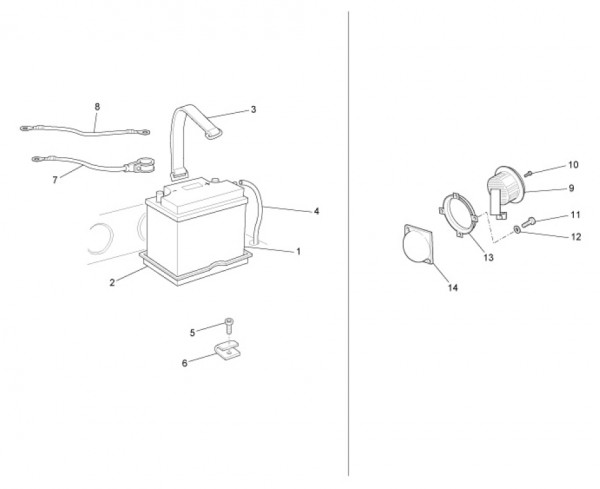 Elektrische Anlage Batterie - Ape Mix 50ccm 2T AC 2017- ZAPC80000