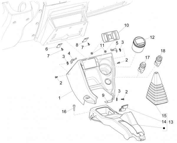 Lenker Mittelkonsole - Porter Multitech 1300ccm 4T LC 2017-