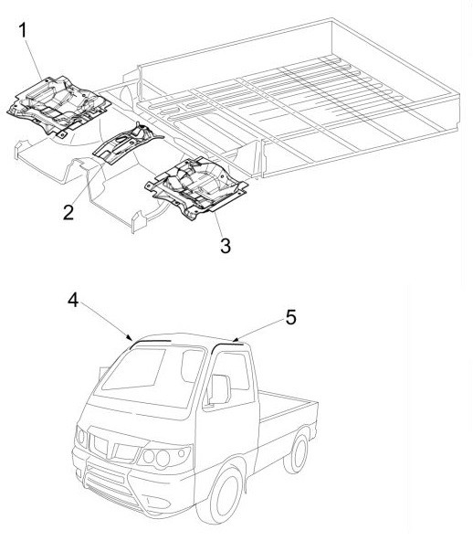 Fahrgestell Zierleisten - Porter Multitech 1300ccm 4T LC 2017- ZAPS90TGW