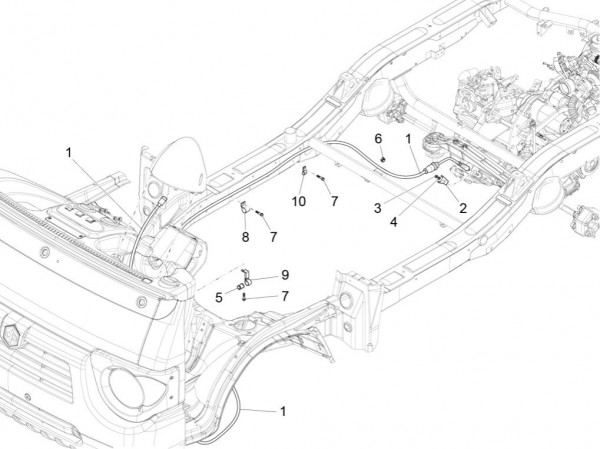 Bowdenzüge Bowdenzüge - Porter Quargo 700ccm 4T LC 2011- ZAPP10000