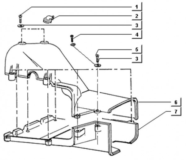 Motor Gebläsegehäuse II - Ape TM 703 Diesel mit Lenker 422ccm 4T AC 1997-2004 ATD2T