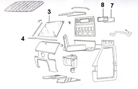 Fahrgestell Wetterschutzscheibe - Ape Poker 422ccm 4T AC 1993- M4R4T