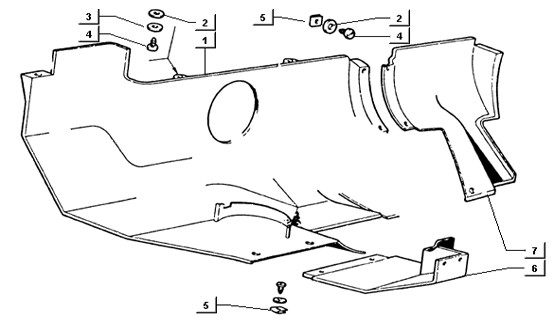 Fahrgestell Motorverkleidung - Ape TM 218ccm 2T AC 1999-2004 ZAPT1000000001001