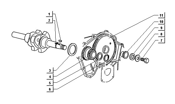 Motor Kurbelwelle - Ape TM 422ccm 4T LC 2013- ZAPT1000000001001