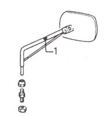 Fahrgestell Spiegel - Ape Poker 422ccm 4T AC 1993- M4R4T
