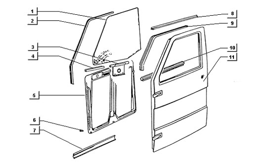 Fahrgestell Türen - Ape TM 422ccm 4T LC 2013- ZAPT1000000001001