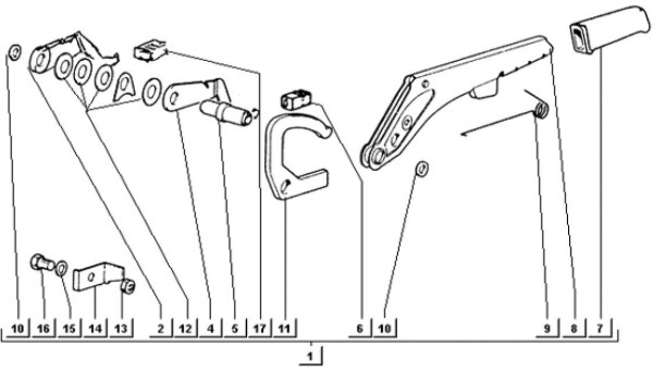 Bowdenzüge Handbremse - Ape TM 703 mit Lenkrad 218ccm 2T AC 1997-1999 ATM2 00001001