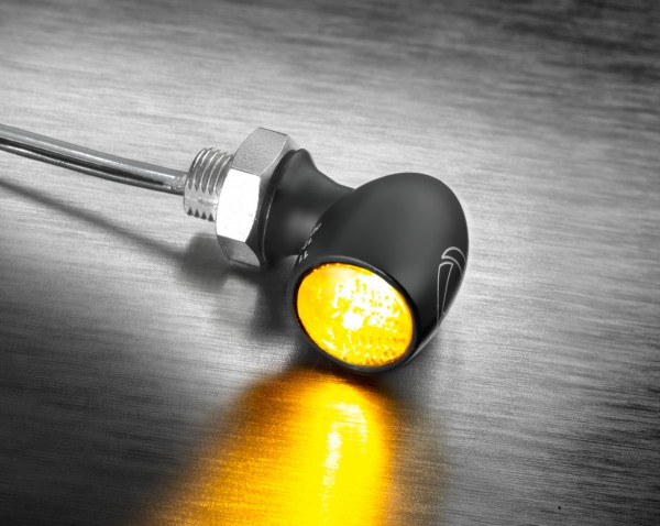 Kellermann Blinker, LED, Bullet Atto Dark, Aluminium, 12 V, 21 W, schwarz, seidenmatt, E-geprüft