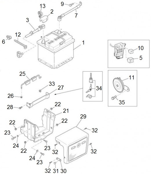 Elektrische Anlage Batterie - Porter Porter Electric ccm 2011- ZAPS9E