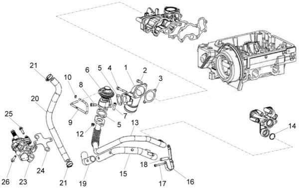 Motor EGR Ventil - Porter Quargo 700ccm 4T LC 2011- ZAPP10000