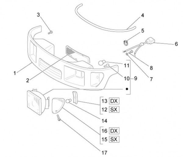 Elektrische Anlage Scheinwerfer - Ape Mix 50ccm 2T AC 2013- ZAPC80000