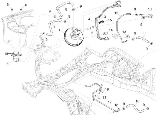 Bowdenzüge Bremsleitungen vorn - Porter Maxxi Multitech 1300ccm 4T LC 2015-