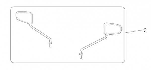 Lenker Rückspiegel - Ape Mix 50ccm 2T AC 2013- ZAPC80000