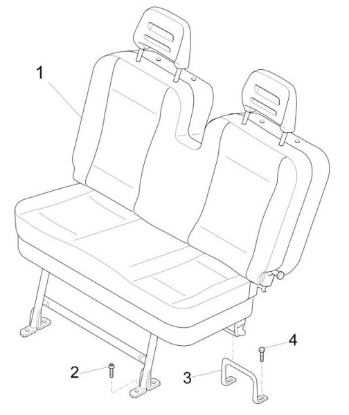 Fahrgestell Sitz hinten - Porter Multitech 1300ccm 4T LC 2016-