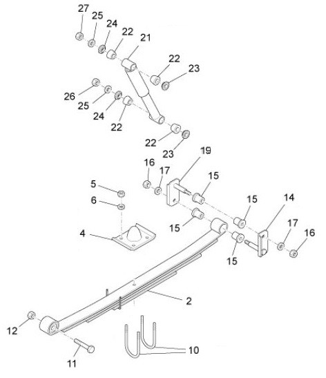 Radaufhängung Stoßdämpfer hinten - Porter D120 Diesel 1300ccm 4T LC 2013- ZAPS90CK