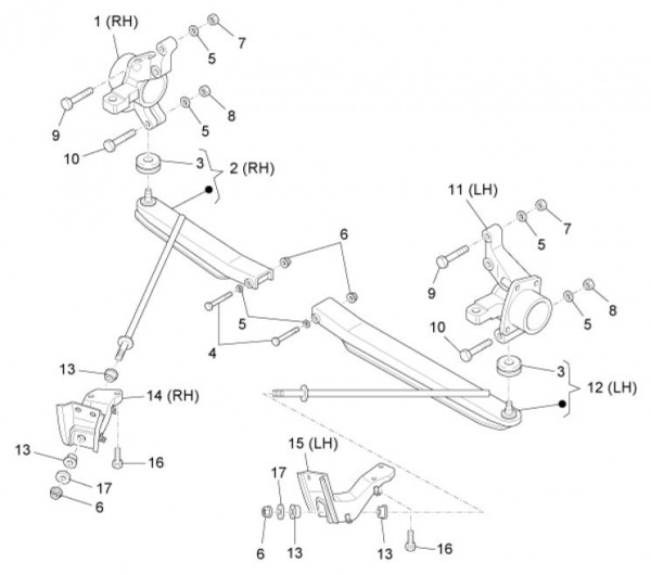 Radaufhängung Schwingarm - Porter Maxxi Multitech 1300ccm 4T LC 2014- ZAPS90AJ