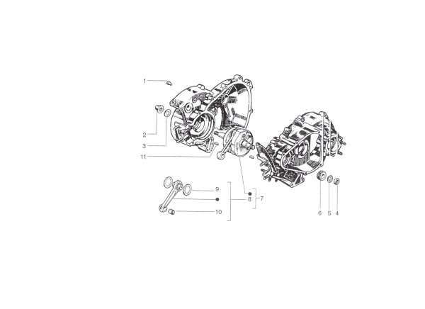 Motor Kurbelwelle - Ape 50ccm 2T AC 1996- TL5T