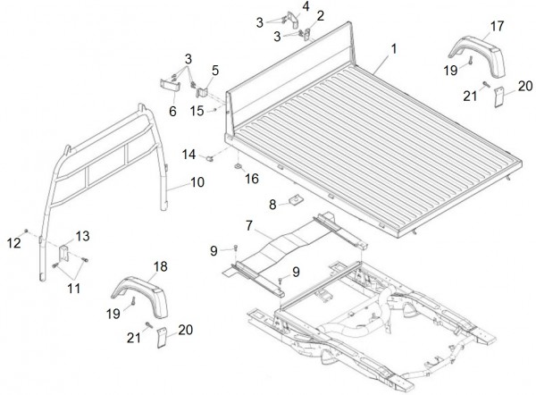 Fahrgestell Ladefläche offen - Porter Porter Electric ccm 2011- ZAPS9E
