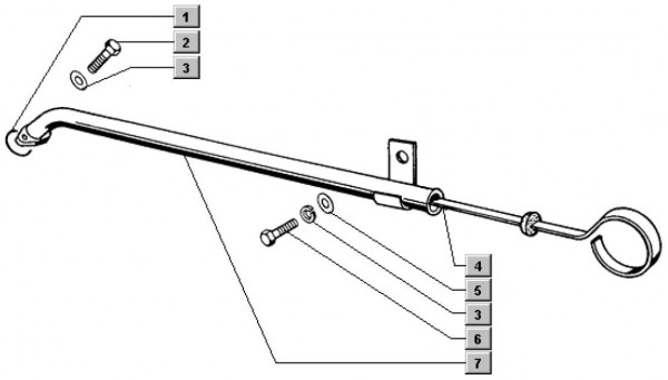 Motor Ölmeßstab - Ape TM 703 Diesel mit Lenkrad 422ccm 4T AC 1997-2004 ATD1 00001101