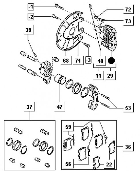 Bowdenzüge Bremsanlage - Porter Porter Diesel 1400ccm 4T LC 1998-2004 ZAPS85000007
