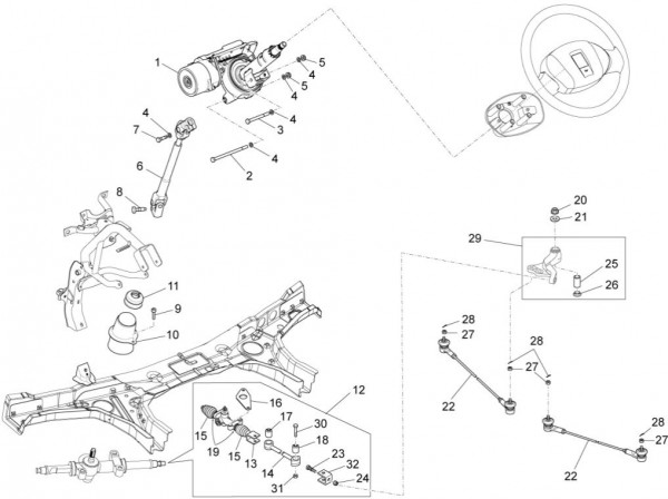 Lenker Lenkung - Porter Multitech 1300ccm 4T LC 2014- ZAPS90VJ