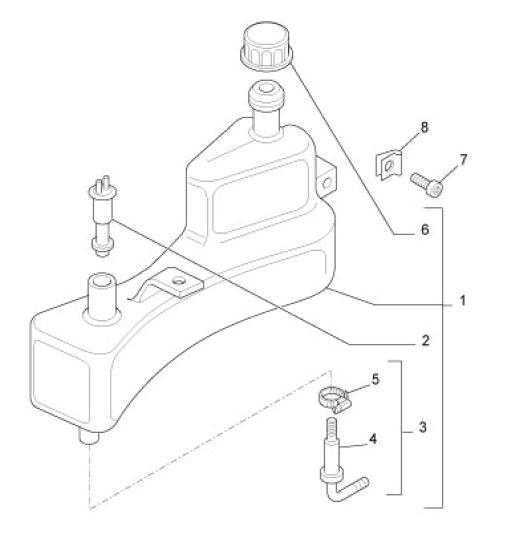 Fahrgestell Öltank - Ape Mix 50ccm 2T AC 2015- ZAPC80000