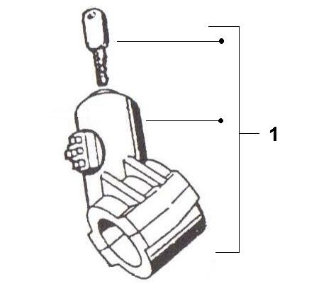 Elektrische Anlage Zündschloss - Ape Car 422ccm 4T AC 1986- AFD1T